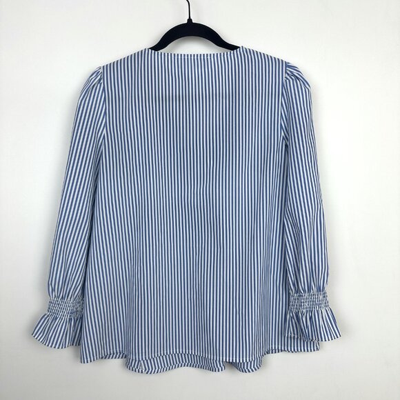 Tuckernuck Easton A-Line Swing Top Blue White Stripe Small - Picture 5 of 9